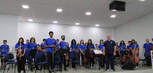 Apresenta��o da Orquestra e Banda  ABDA Filarm�nica, formatura  CIPS Bauru - 08/11/2022