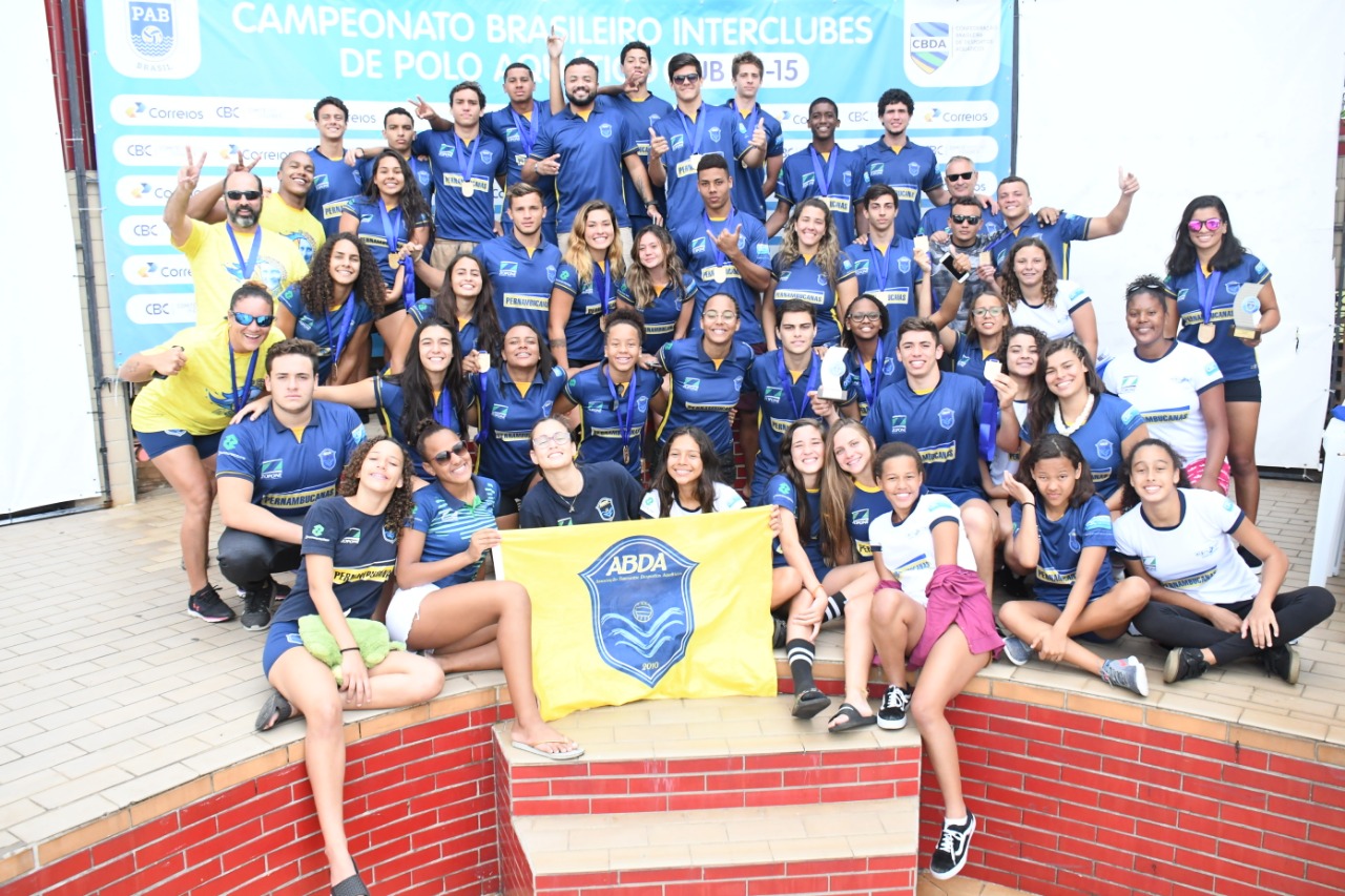 ABDA  bicampe no Brasileiro sub-20 de polo aqutico feminino e masculino