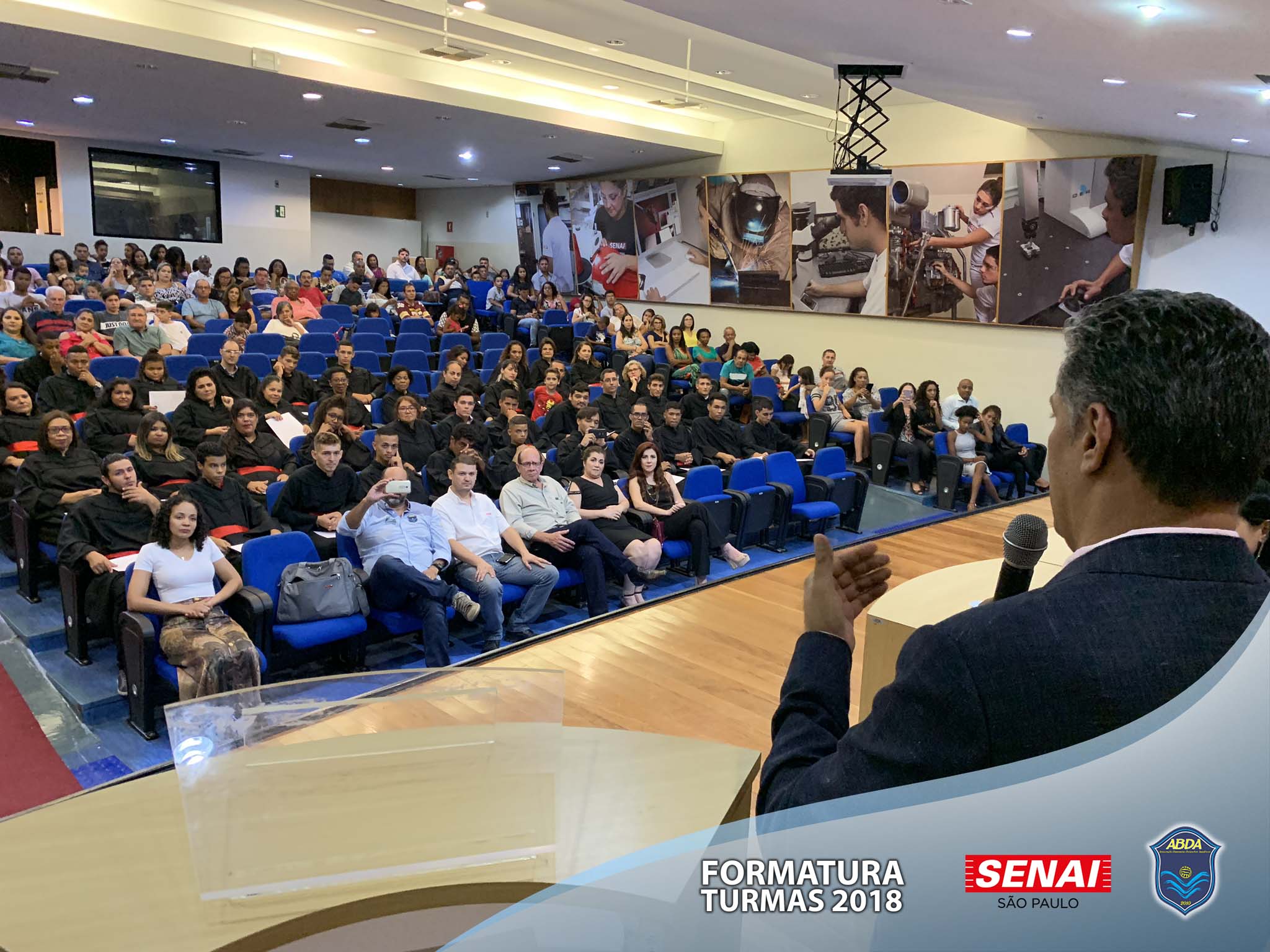 Formatura cursos profissionalizantes - parceria ABDA/Senai Bauru