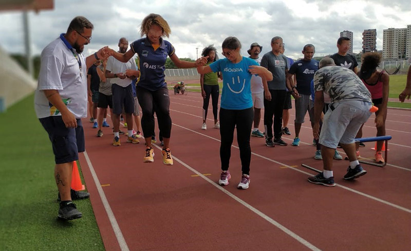 A tcnica de atletismo Evellin Passos conheceu o trabalho e a rotina do espao paralmpico