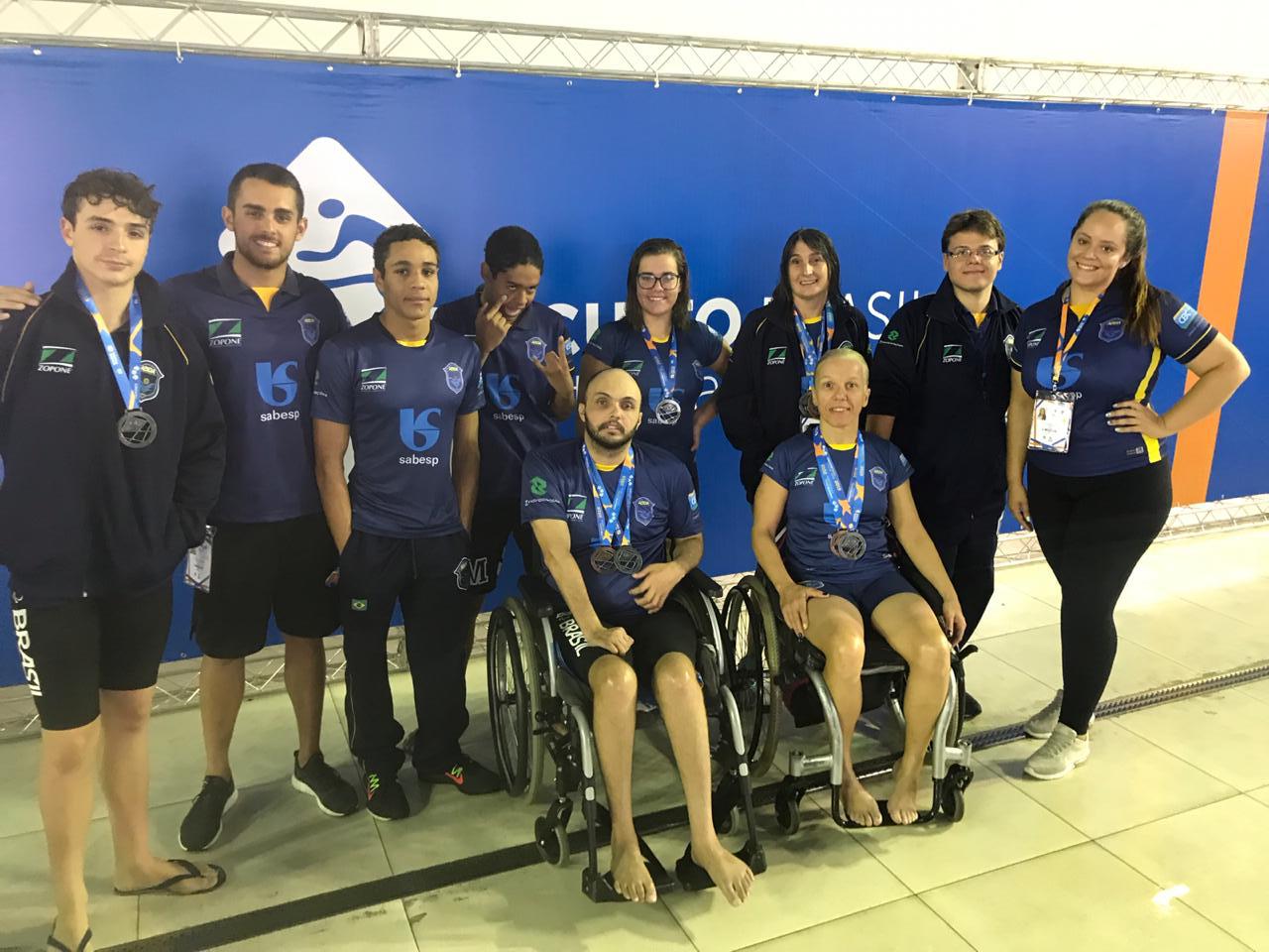 ABDA conquista 16 medalhas em fase nacional de natao paralmpica