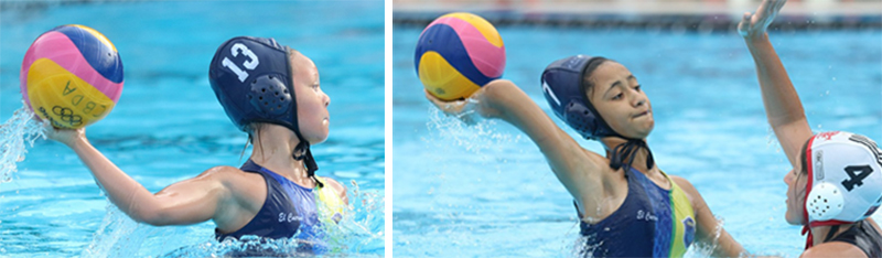 As pequenas Maiah (9 anos) e Mariany (10 anos) foram fundamentais para a vitria no sub-14