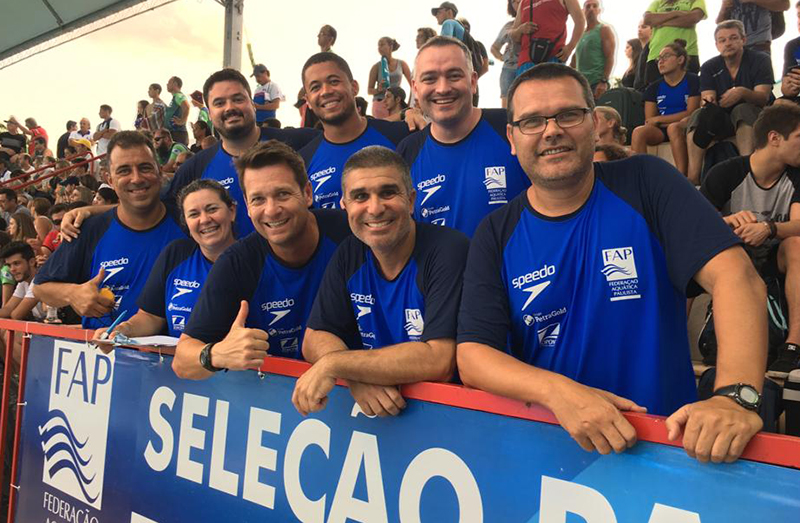 Tcnico Felipe Pereira (segundo em cima) tambm foi convocado, pela primeira vez, para compor o corpo tcnico no campeonato