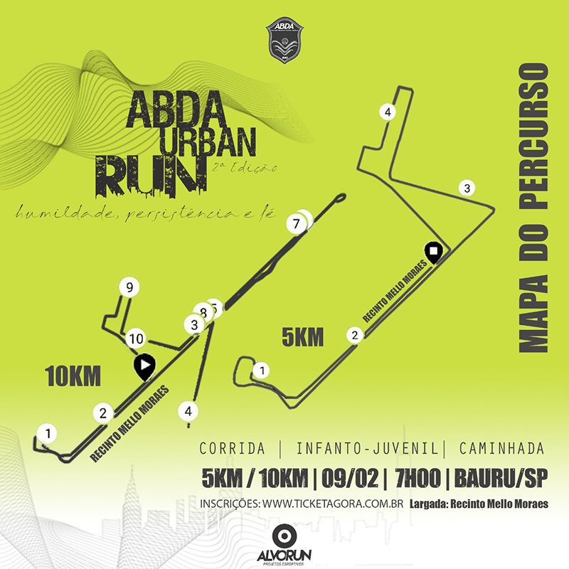 ABDA Urban Run 2ª edição vai agitar Bauru no dia 9 de fevereiro