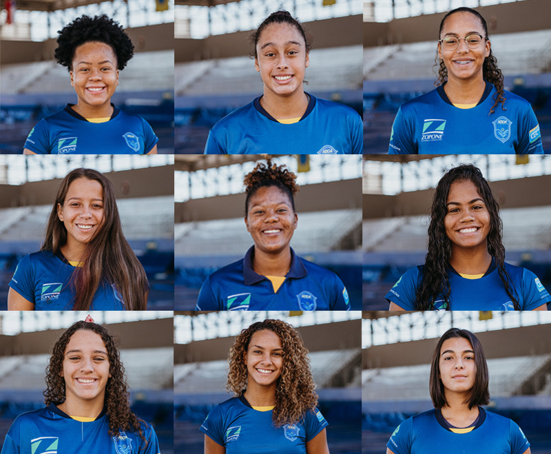 Ana Julia Ferreira Batista, Ana Luisa Magotti, Isabela Mendes Rodrigues de Souza, Isabelle Andrade dos Santos, Kelbia de Oliveira Rodrigues, Letcia Gomes dos Santos Belrio, Luana Gabrielli de Souza Bonetti, Natalya Cristiny Barboza dos Santos e Victria Brison Silva