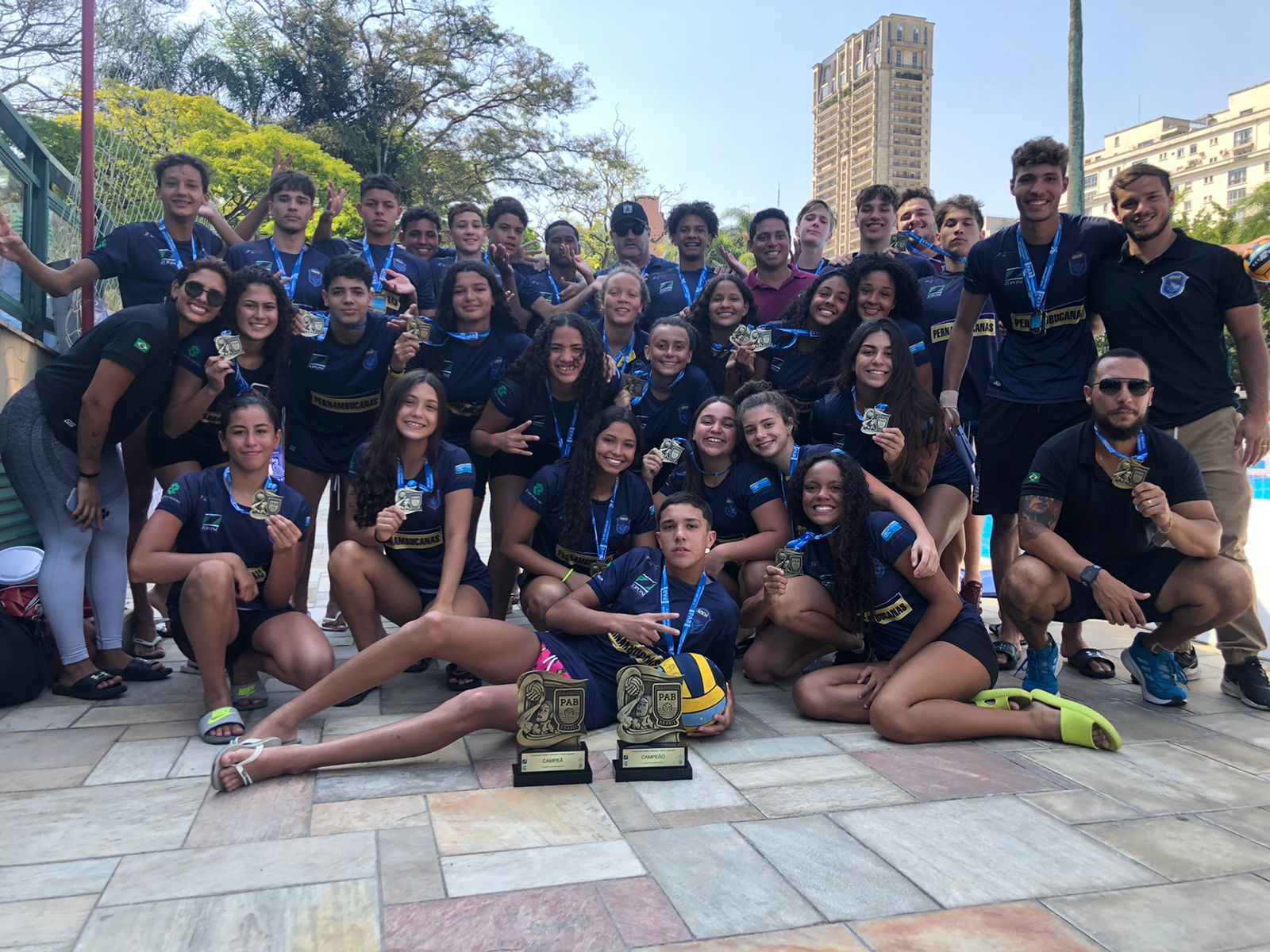 ABDA  campe brasileira sub-16 masculino e feminino de polo aqutico