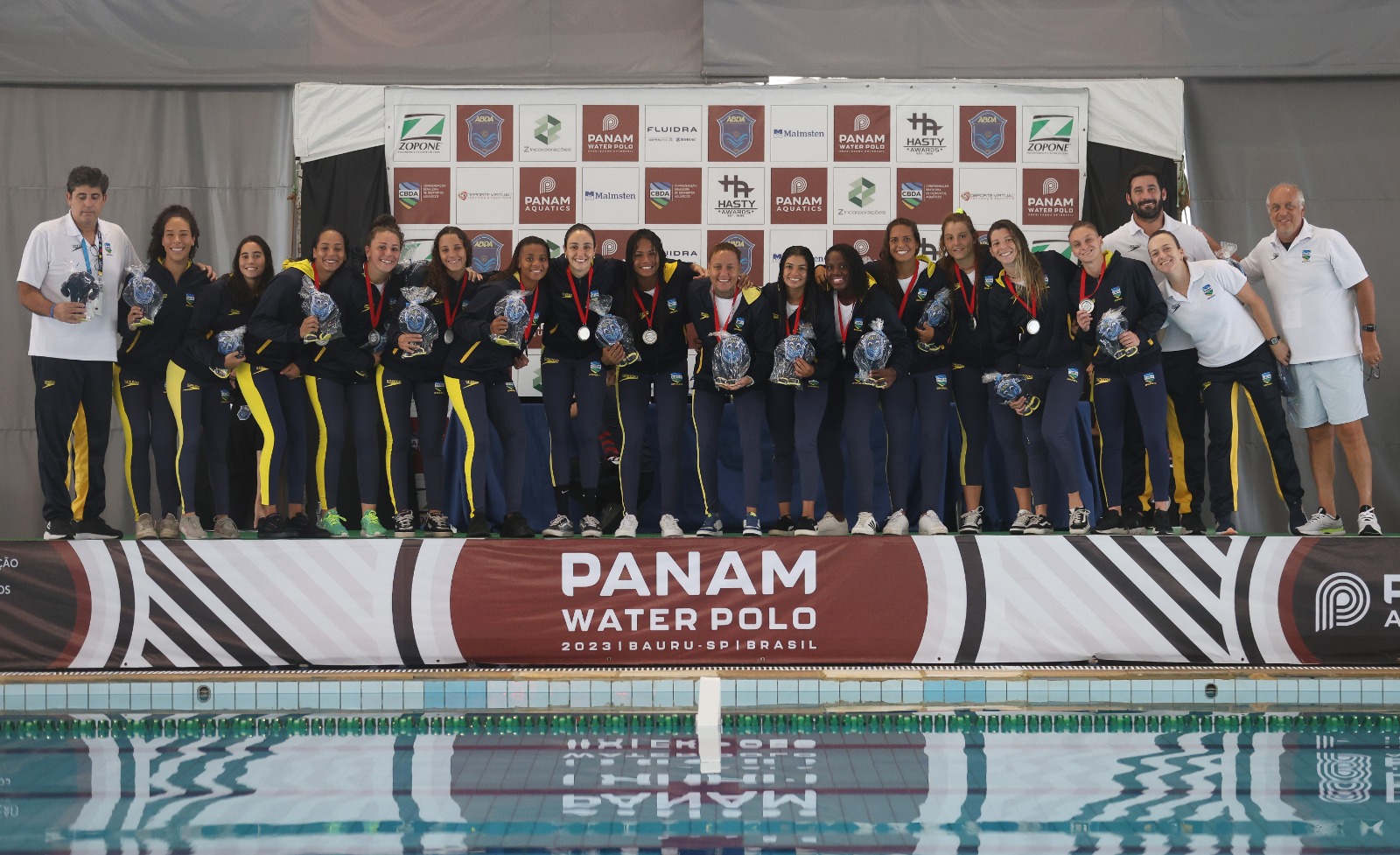 Brasil  vice-campeo do Pan-Americano Adulto Feminino de polo aqutico