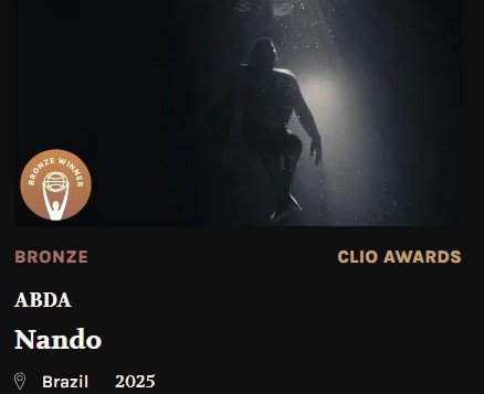 Minidoc Nando conquista bronze no prmio internacional The Clio Awards