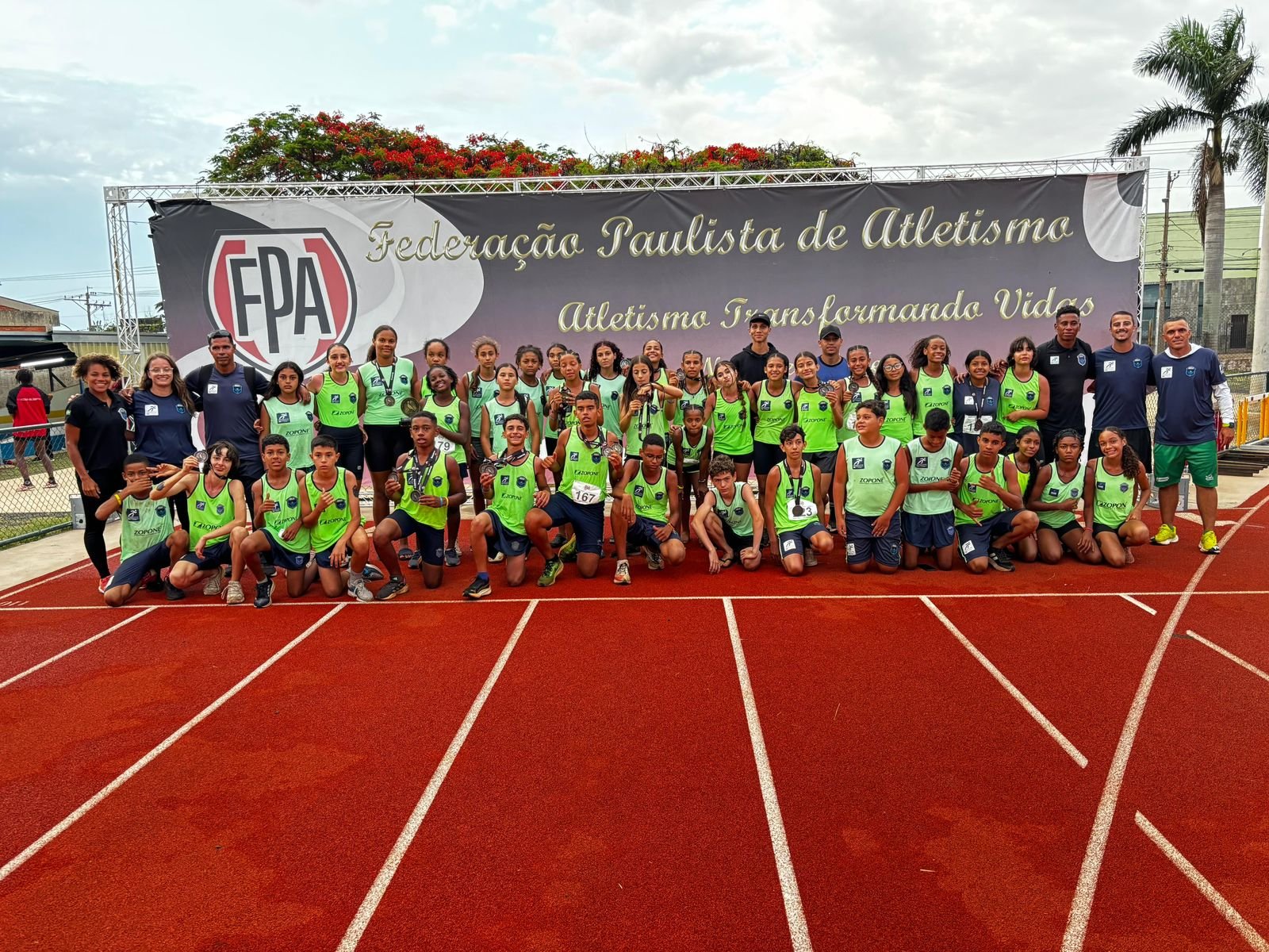 ABDA  campe geral do Campeonato Paulista Sub-14 de Atletismo